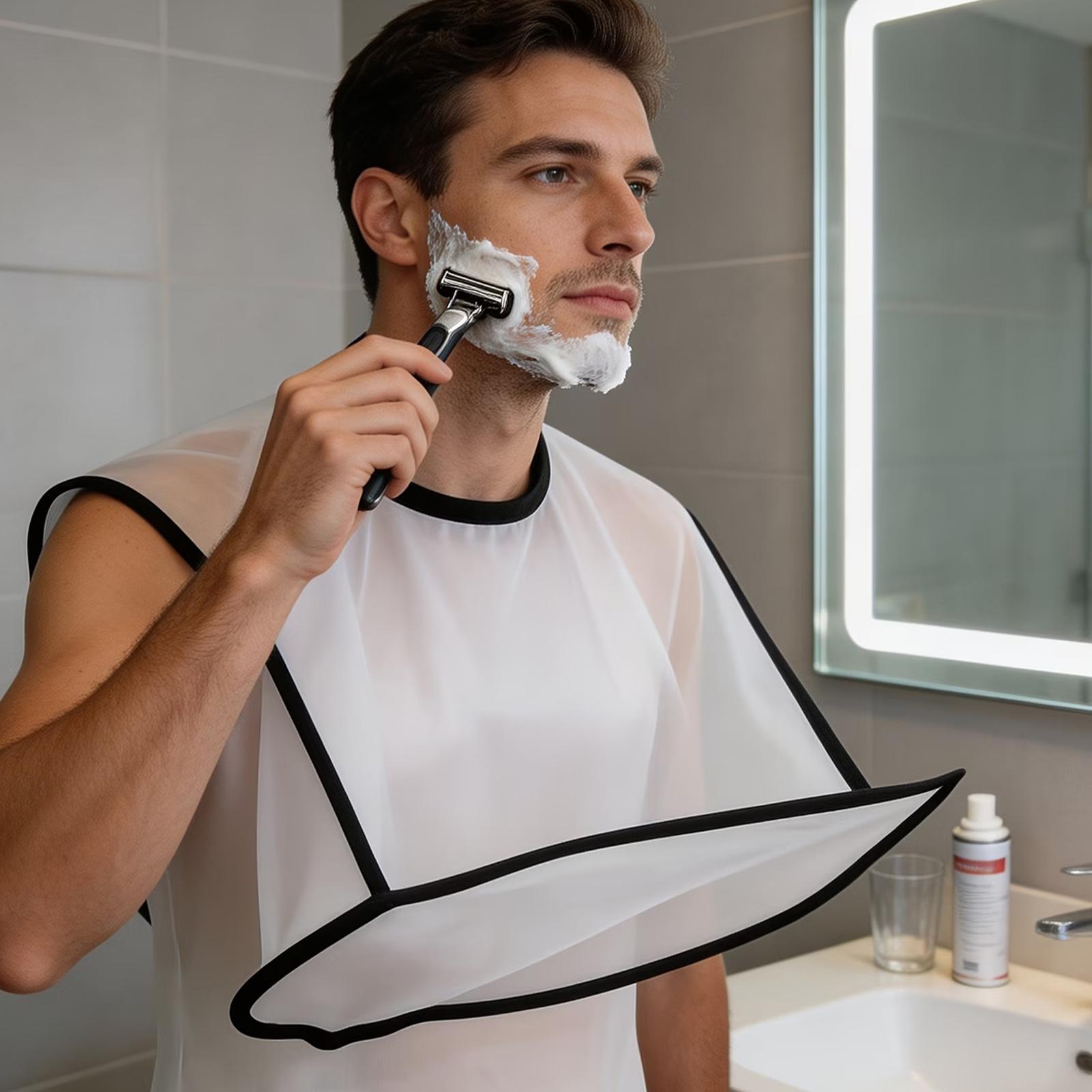 Men Grooming Home - Beard Apron Foldable Shaving Bib Mustache