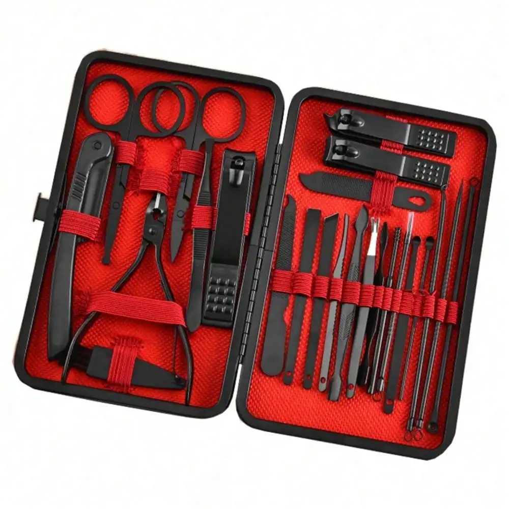 Mens Grooming Box - 8/24pcs Professional Manicure Set & Pedicure