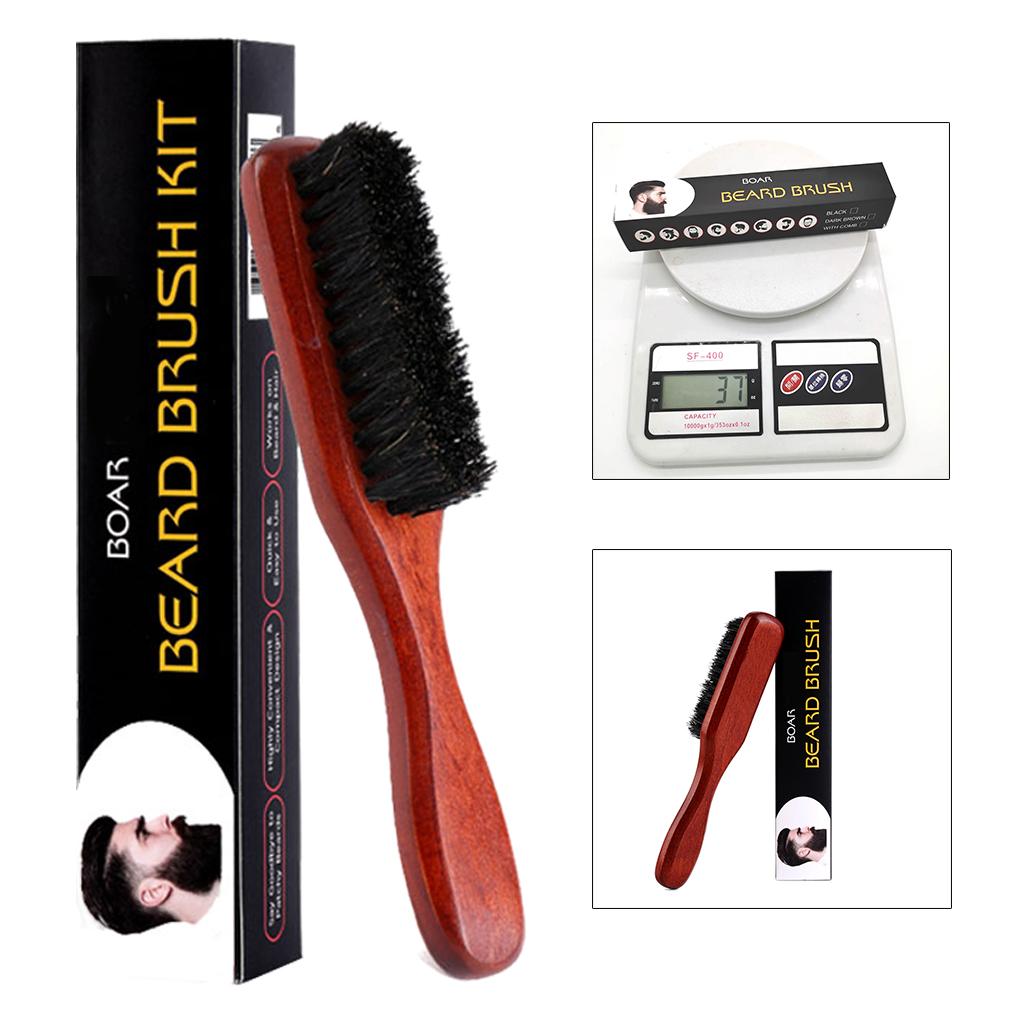Beard Brush for Men Wooden Bri - Men Grooming Home ulasan dan harga