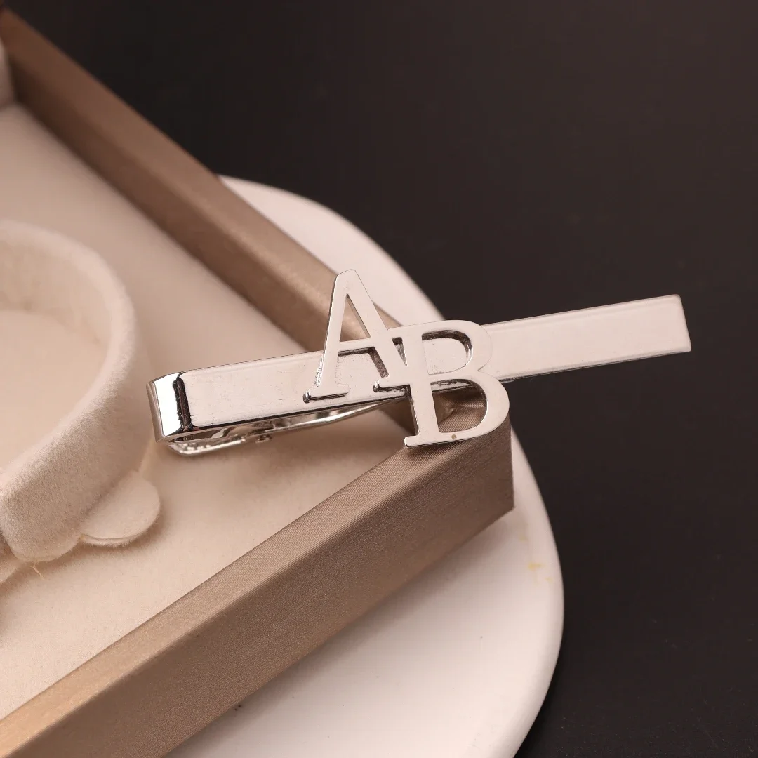 Custom Initial Tie Clip for Gr - Men'S Groom ulasan dan harga
