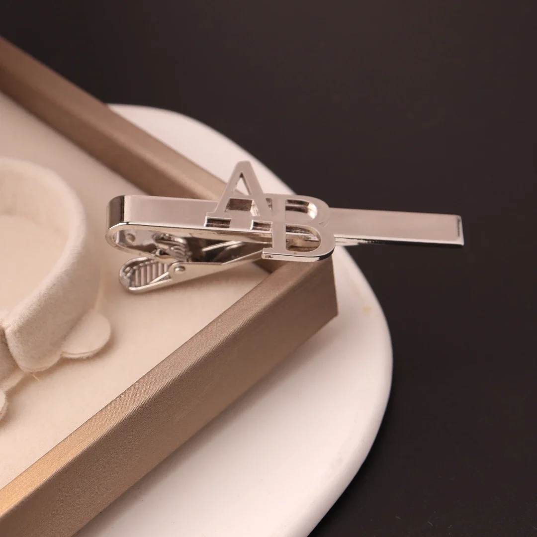 Custom Initial Tie Clip for Gr - Men'S Groom ulasan dan harga