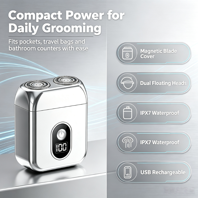 Dual‑Blade Waterproof Magnetic - Men Grooming Home ulasan dan harga