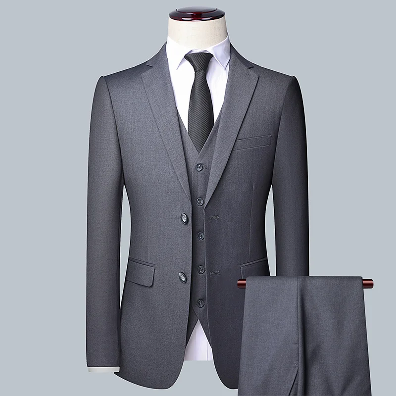 Men's Solid Color Business Sui - Men'S Grooming Trends ulasan dan harga