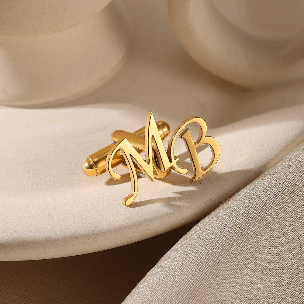 Customized Initial Letter Cuff - Men'S Groom ulasan dan harga