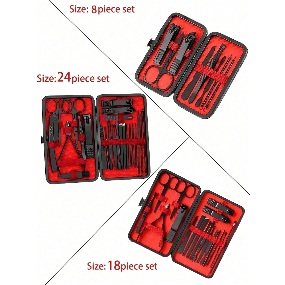 8/24pcs Professional Manicure  - Mens Grooming Box ulasan dan harga