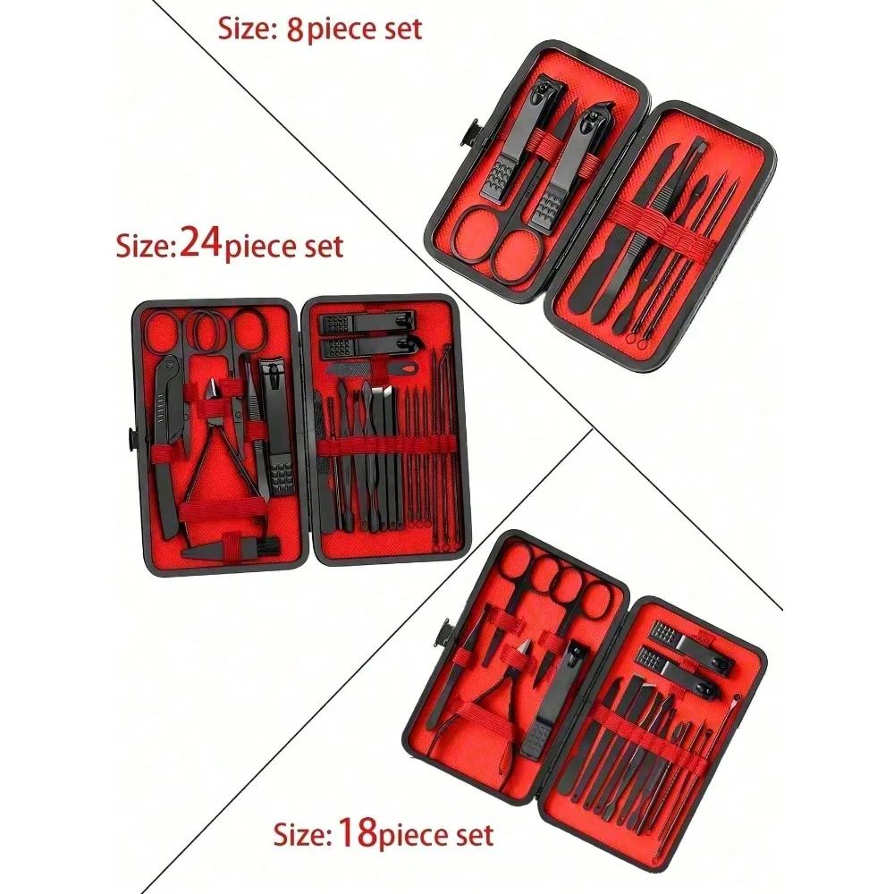 8/24pcs Professional Manicure  - Mens Grooming Box ulasan dan harga