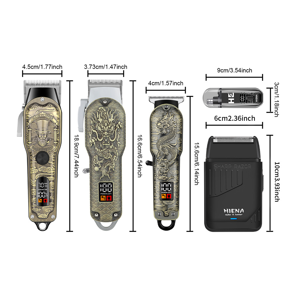 HIENA 5pcs Professional Hair C - Men'S Grooming Shaver ulasan dan harga