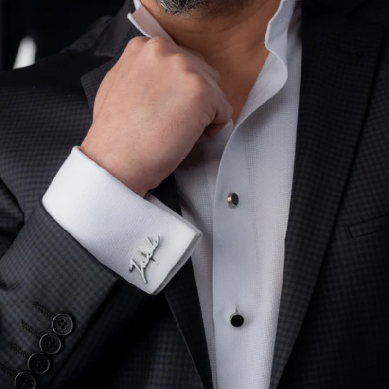 Custom Name Cufflinks 18K Gold - Men'S Groom ulasan dan harga